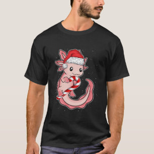Weihnachts Funny lächeln Axolotl Candy Cane Sweet T-Shirt