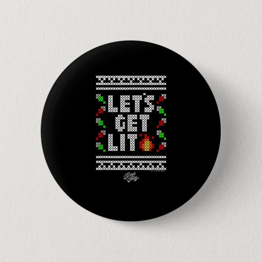 Weihnachts-Funny - Lasst uns mal sehen Button (Vorderseite)