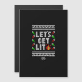 Weihnachts-Funny - Lasst uns mal sehen Magnetkarte (Vorne/Hinten)