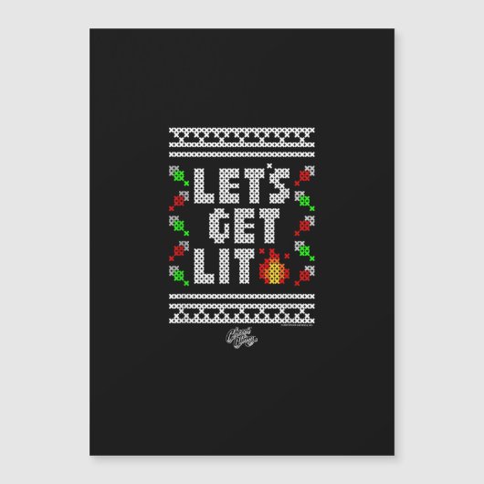 Weihnachts-Funny - Lasst uns mal sehen Magnetkarte (Vorderseite)