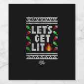 Weihnachts-Funny - Lasst uns mal sehen Weinetikett (Einzelnes Label)