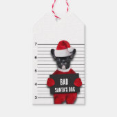 Weihnachts Funny Mugshot Bad Santa's Dog Geschenkanhänger (Vorderseite)