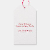 Weihnachts Funny Mugshot Bad Santa's Dog Geschenkanhänger (Rückseite)