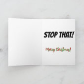 Weihnachts-Funny-Neuheit, ICH KANN SIE SEHEN. HALT Dankeskarte (Innenseite)