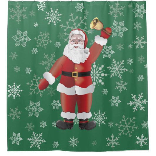 Weihnachts Funny Niedlicher Weihnachtsmann Cartoon Duschvorhang (Vorderseite)