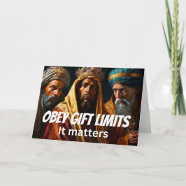 Weihnachts Funny Novelty OBEY GIFT LIMITS Dankeskarte