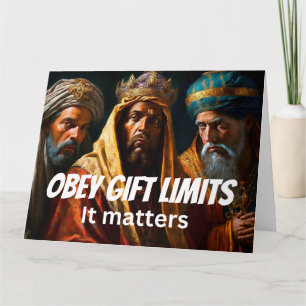 Weihnachts Funny Novelty OBEY GIFT LIMITS Karte