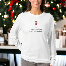 Weihnachts Funny Pouring mit dem Hirsch des Weihna T-Shirt