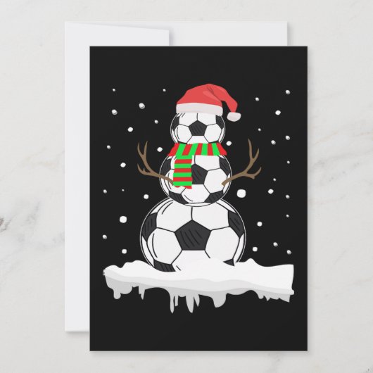 Weihnachts Funny Soccer Ball Snowman Xmas Sport Feiertagskarte (Vorderseite)