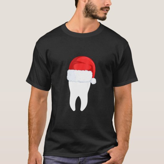 Weihnachts-Funny Tooth Dental mit Santa Ha T-Shirt (Vorderseite)