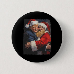 Weihnachts Funny Trump Santa Claus Retro Vintag Xm Button