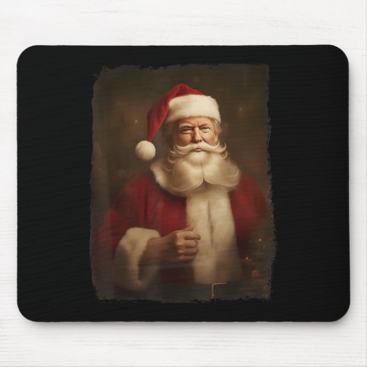 Weihnachts Funny Trump Weihnachtsklaus Retro Vinta Mousepad (Vorne)