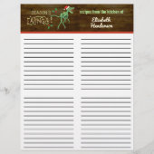 Weihnachts Funny Velociraptor Dinosaur Rezepte (Vorderseite)