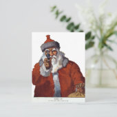 Weihnachts Funny Vintag Santa Claus Postkarte (Stehend Vorderseite)
