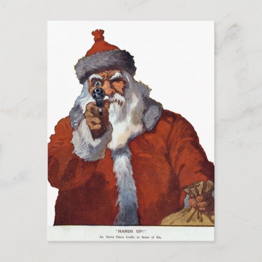 Weihnachts Funny Vintag Santa Claus Postkarte (Vorderseite)