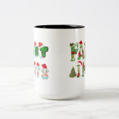 Weihnachts-Furz Zweifarbige Tasse (Mittel)