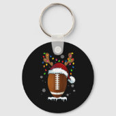 Weihnachts Fußball Ball Xmas Lichter Funny Boys Mä Schlüsselanhänger (Vorderseite)