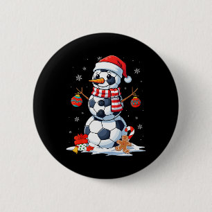 Weihnachts-Fußball-Bylls Lustiger Schneemann Männe Button