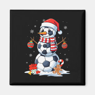 Weihnachts-Fußball-Bylls Lustiger Schneemann Männe Magnet