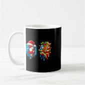 Weihnachts-Fußball-Drip-US-Flagge-Eiscreme-D Kaffeetasse (Links)