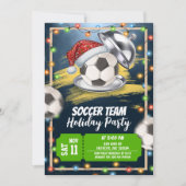 Weihnachts-Fußball-Feierparty Einladung (Vorderseite)