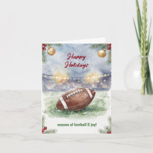 Weihnachts-Fußball-Feiertags-Grußkarten Feiertagskarte