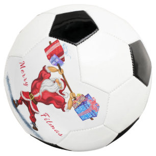 Weihnachts-Fußball-Geschenk Bodybuilder Santa - Sp Fußball
