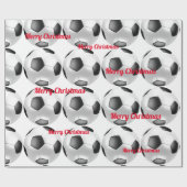 Weihnachts-Fußball Geschenkpapier (Flach)