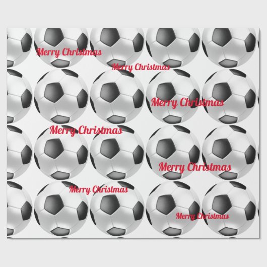 Weihnachts-Fußball Geschenkpapier (Flach)