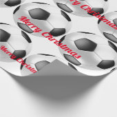 Weihnachts-Fußball Geschenkpapier (Ecke)