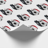 Weihnachts-Fußball Geschenkpapier (Ecke)