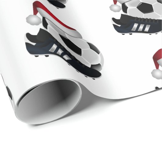 Weihnachts-Fußball Geschenkpapier (Rolleneckpunkt)