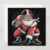 Weihnachts-Fußball Lineman Quarterback Feiertagskarte