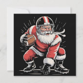 Weihnachts-Fußball Lineman Quarterback Feiertagskarte