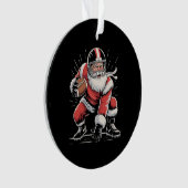 Weihnachts-Fußball Lineman Quarterback Ornament (Vorderseite)