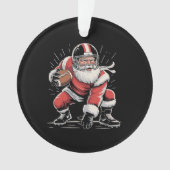 Weihnachts-Fußball Lineman Quarterback Ornament (Vorderseite)