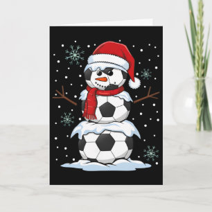 Weihnachts-Fußball Ll Lustiger Schneemann Xmas-Pyj Karte