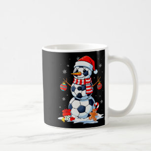 Weihnachts-Fußball Lustiger Schneemann Männer Jung Kaffeetasse