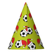 Weihnachts-Fußball mit Weihnachtsmann-Hat-Muster Partyhütchen (Rückseite)