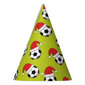 Weihnachts-Fußball mit Weihnachtsmann-Hat-Muster Partyhütchen (Links)