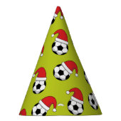 Weihnachts-Fußball mit Weihnachtsmann-Hat-Muster Partyhütchen (Rechts)