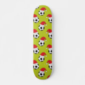 Weihnachts-Fußball mit Weihnachtsmann-Hat-Muster Skateboard (Vorne)