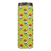 Weihnachts-Fußball mit Weihnachtsmann-Hat-Muster Thermosbecher (Rückseite)