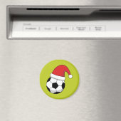Weihnachts-Fußball mit Weihnachtsmann-Hut Magnet (In Situ (Geschirrspüler))