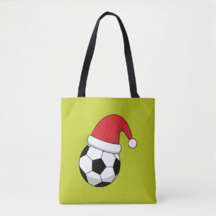 Weihnachts-Fußball mit Weihnachtsmann-Hut Tasche