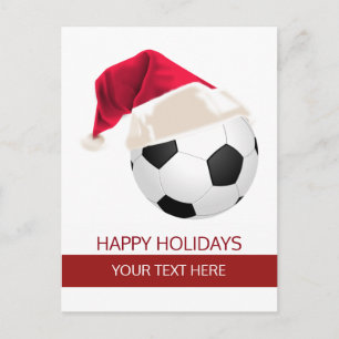 Weihnachts-Fußball Santa Hut Postkarten