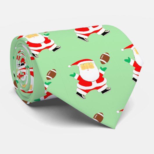 Weihnachts-Fußball-Schlips Krawatte (Gerollt)