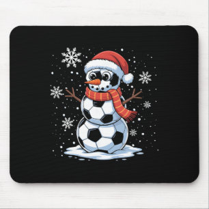 Weihnachts-Fußball-Schneemann Weihnachten Frauen M Mousepad