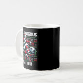 Weihnachts-Fußball-Spieler Srt Lover Weihnachtsman Kaffeetasse (Vorderseite Links)