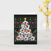 Weihnachts-Fußball-Spieler Srt Lover Weihnachtsman Karte (Gelbe Blume)